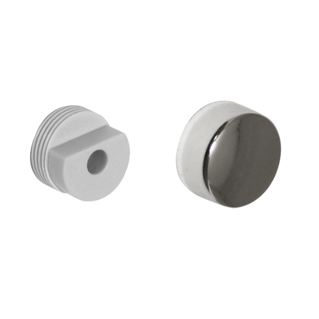 Крепление для зеркала D 18 мм пластик. хром гладкое. втулка + колпачок (200 шт.)