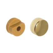 Крепление для зеркала D 18 мм пластик, золото гладкое, втулка + колпачок