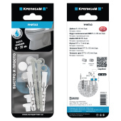 Крепление для унитаза 20мм, с нержавеющим шурупом (1 компл.)