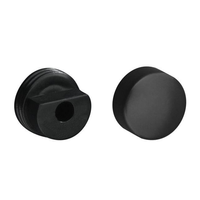 Крепление для зеркала D 18 мм пластик. черное гладкое втулка + колпачок (200 шт.)