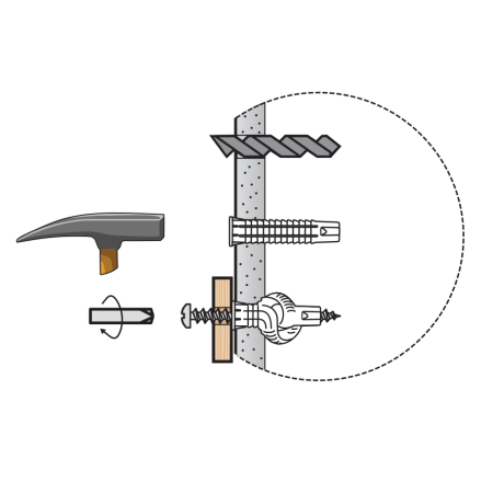 Дюбель универсальный нейлоновый PDU N ЕВРОПАРТНЕР