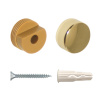 Комплект крепления зеркала D 18 мм пластик. золото гладкое. втулка + колпачок (4 шт.)