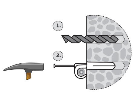 Скоба крепежная для плоского кабеля PSC 3x5