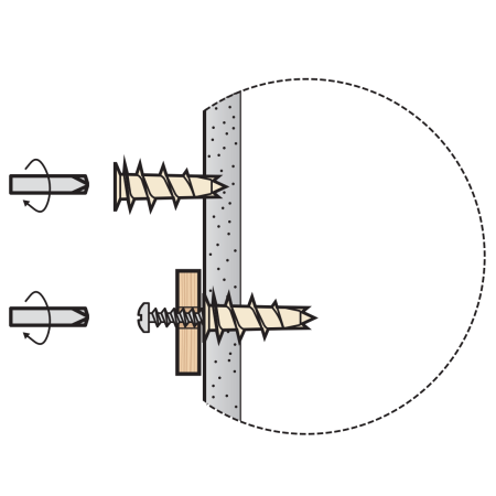 Анкер PBA с шурупом