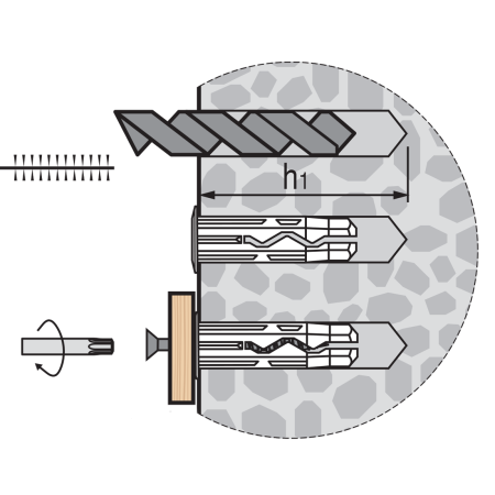 Универсальный нейлоновый дюбель для любых стен Multi