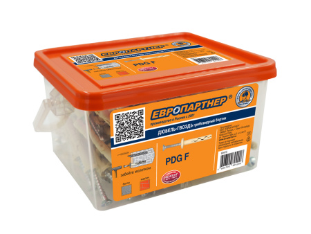 Дюбель-гвоздь PDG F 8х80 с грибовидным бортиком дюбеля (40 шт.)