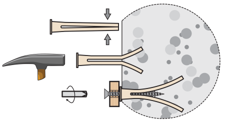 Забивной дюбель для газобетона TAIL