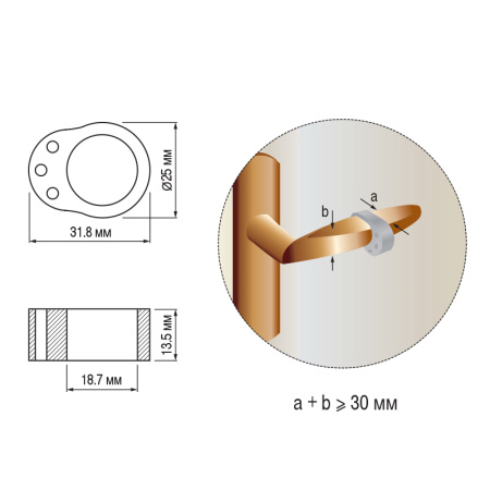 Демпфер дверной ручки ЕВРОПАРТНЕР
