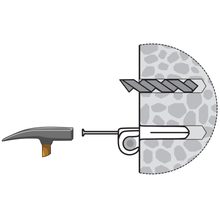 Скоба крепежная  PSC 3-5 белая