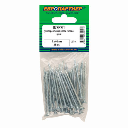 Шуруп универсальный с потайной головкой ZN 4x60 (35 шт.)